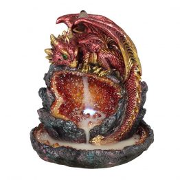 3110Red dragon backflow incense burner with light