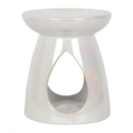 Iridescent white oil burner