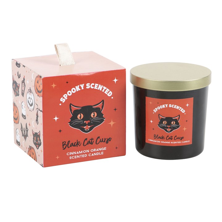 Black cat curse cinnamon orange candle